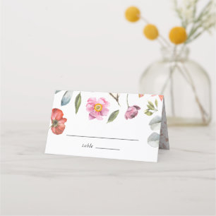 Tarjeta De Asiento Elegante Boda de Eucalipto floral