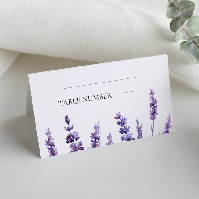Tarjeta De Asiento Elegante boda de lavanda floral (Subido por el creador)