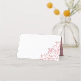 Tarjeta De Asiento Elegante Boda de Regencia Francesa Rosa Fleur de L