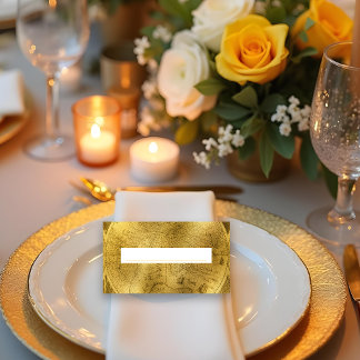 Tarjeta De Asiento Elegante Boda de Relieve metalizado dorado Vintage