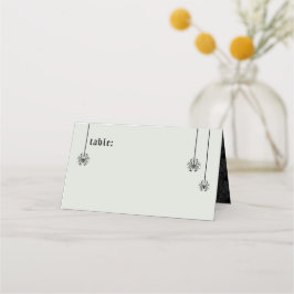 Tarjeta De Asiento Elegante Boda de Skeletons