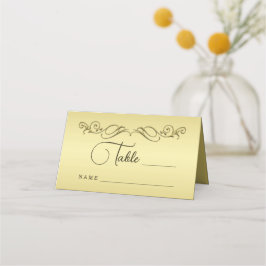 Tarjeta De Asiento Elegante boda del Ornate Gold de lujo