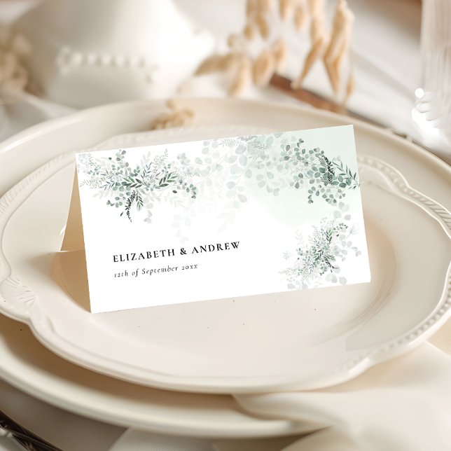 Tarjeta De Asiento Elegante Boda Eucalyptus (Subido por el creador)