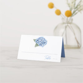 Tarjeta De Asiento Elegante Boda floral de Hydrangea azul