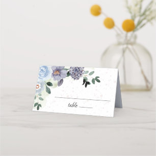 Tarjeta De Asiento Elegante Boda Floral Purple Bridal Shower