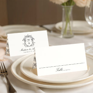 Tarjeta De Asiento Elegante Boda Floral Victoriana Chinoiserie