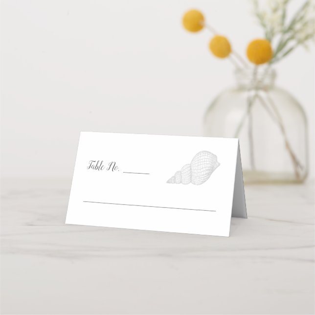 Tarjeta De Asiento Elegante Boda náutico (Anverso)
