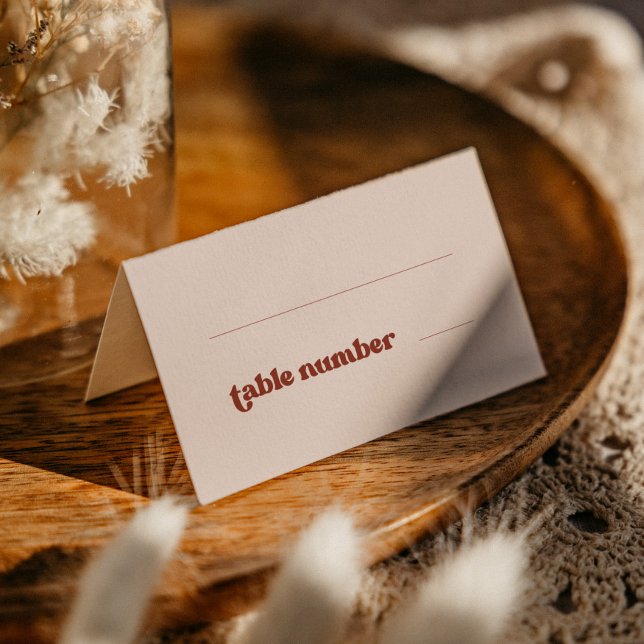 Tarjeta De Asiento Elegante boda rosa de durazno retro (Subido por el creador)