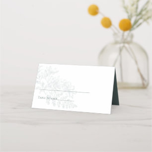 Tarjeta De Asiento Elegante Boda Sage Green Sage Simple Floral