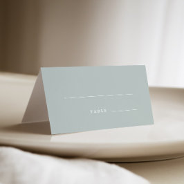 Tarjeta De Asiento Elegante Boda verde de hoja de monograma Sage