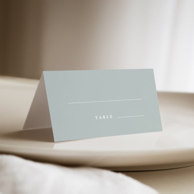 Tarjeta De Asiento Elegante Boda verde de hoja de monograma Sage (Subido por el creador)