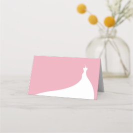 Tarjeta De Asiento Elegante Bridal Shower Place Card rosa