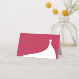 Tarjeta De Asiento Elegante Bridal Shower Place Card viva magenta