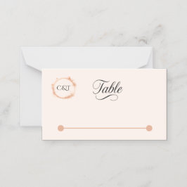 Tarjeta De Asiento Elegante caligrafía de guion de Boda de arcilla de