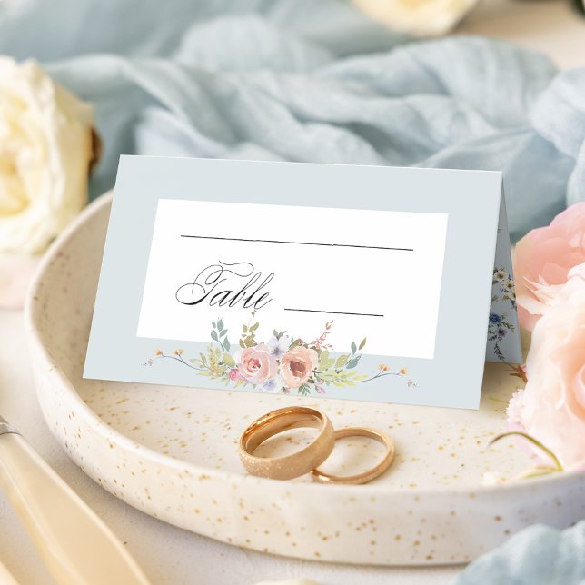 Tarjeta De Asiento Elegante caligrafía floral del Pastel Boho (Subido por el creador)