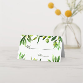 Tarjeta De Asiento Elegante carta de Olive Boho Garden Place Card