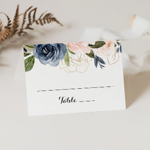 Tarjeta De Asiento Elegante carta simple de Boda floral de invierno