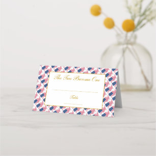 Tarjeta De Asiento Elegante celebración Boda de los Estados Unidos