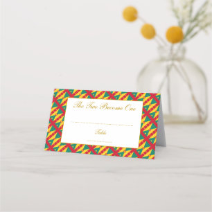 Tarjeta De Asiento Elegante celebración de Bodas de GRANADA CARRIACOU