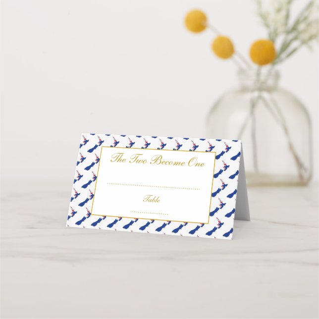 Tarjeta De Asiento Elegante celebración del Boda de NUEVA ZELANDIA (Anverso)