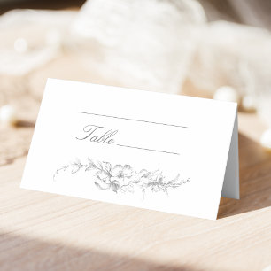 Tarjeta De Asiento Elegante clásico floral rococó francés