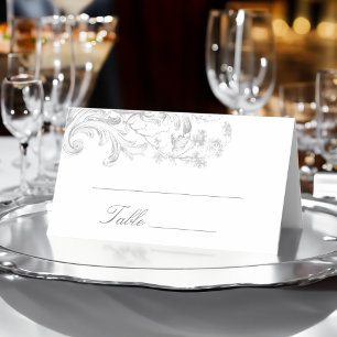 Tarjeta De Asiento Elegante clásico floral rococó francés