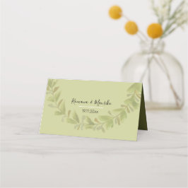 Tarjeta De Asiento Elegante color de agua verde naranja personalizado