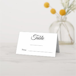 Tarjeta De Asiento Elegante Damask Boda blanco y negro