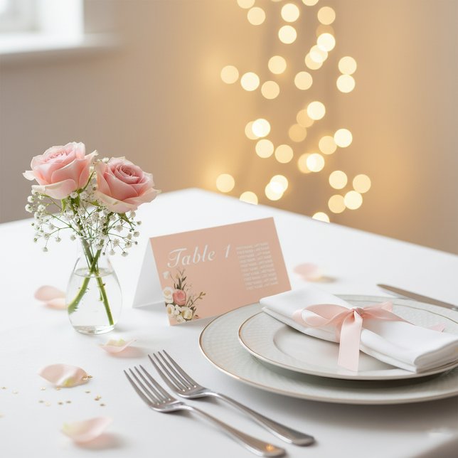 Tarjeta de asiento elegante de bodas de moda (Subido por el creador)