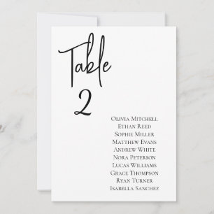 Tarjeta de asiento elegante de mesa del Boda de Mo