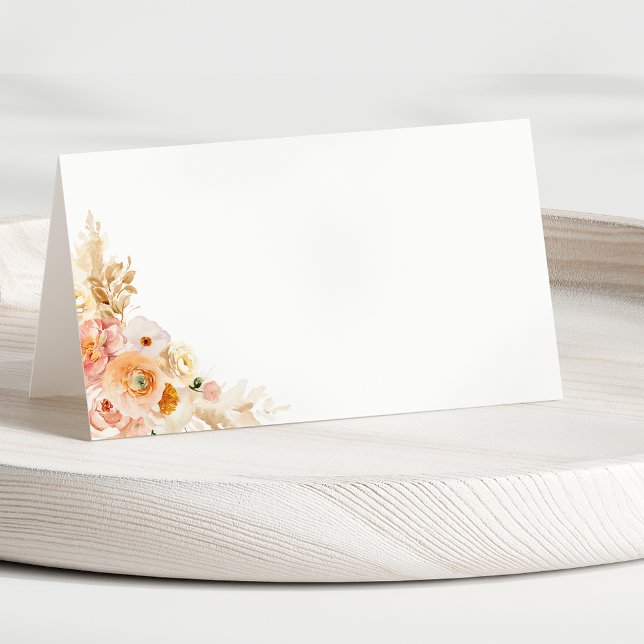 Tarjeta De Asiento Elegante Engranaje y Crema con Monograma Boda (Subido por el creador)