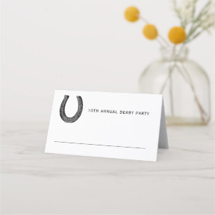 Tarjeta De Asiento Elegante Fiesta Derby de la carrera de caballos bl
