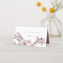 Tarjeta De Asiento Elegante Floral Cherry Blossom Boda Place Card