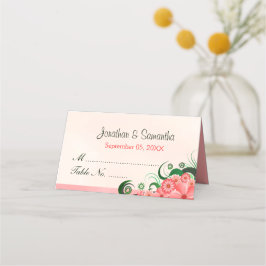 Tarjeta De Asiento Elegante Hibiscus Floral Luz de mesa plegada rosad