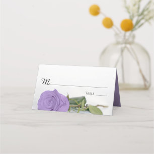 Tarjeta De Asiento Elegante Lavanda Rosa morado Boda de escritura
