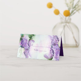 Tarjeta De Asiento Elegante Lilac Flowers Boda Place Card