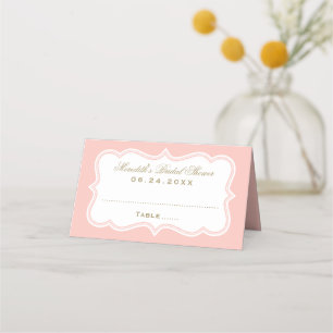 Tarjeta De Asiento Elegante lluvia de oro punto de boda ducha nupcial
