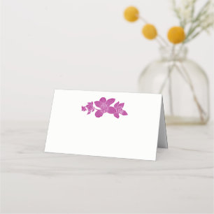 Tarjeta De Asiento Elegante Magent Orquídeas Boda Tropical Floral