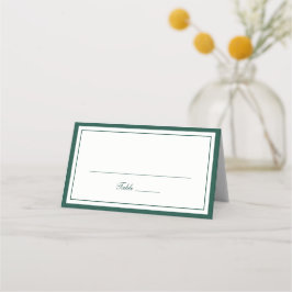 Tarjeta De Asiento Elegante marco de borde de cazador oscuro verde bo