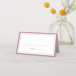 Tarjeta De Asiento Elegante marco de borde de rosa malva boda