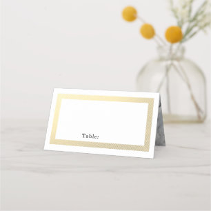 Tarjeta De Asiento Elegante Mármol de invitados con borde dorado en b