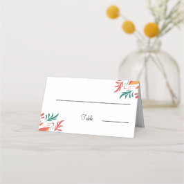 Tarjeta De Asiento Elegante mesa Boda floral personalizada