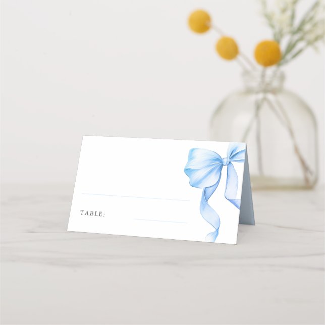 Tarjeta De Asiento Elegante mesa de ducha de novia azul turquesa (Anverso)