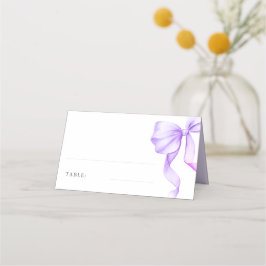 Tarjeta De Asiento Elegante mesa de ducha de novia morada violeta cla