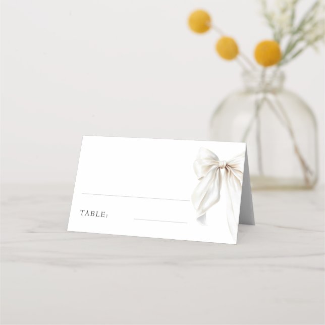 Tarjeta De Asiento Elegante mesa de ducha de novias con barba blanca (Anverso)