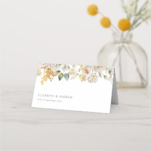 Tarjeta De Asiento Elegante Moda Rubor Roses rosados Boda floral
