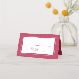 Tarjeta De Asiento Elegante número de mesa de invitados del Boda rojo