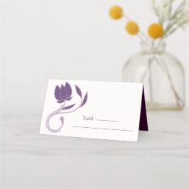 Tarjeta De Asiento Elegante Ornate Paisley Fated Floral Boda