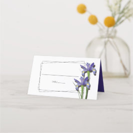 Tarjeta De Asiento Elegante Purple Iris Boda Place Card