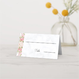 Tarjeta De Asiento Elegante Rosa Flores Mesa de matrimonio personaliz